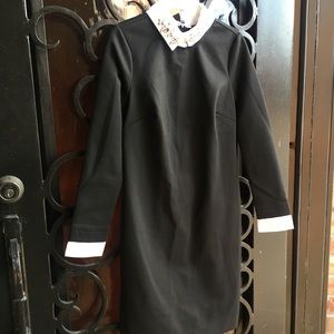 Ann Taylor black jeweled dress XXSP